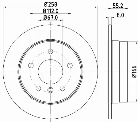 HELLA TARCZA HAMULCOWA 8DD 355 106-951 