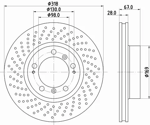 HELLA PAGID TARCZA HAMULCOWA 8DD 355 127-511 