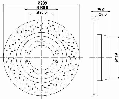 HELLA PAGID TARCZA HAMULCOWA 8DD 355 127-521 