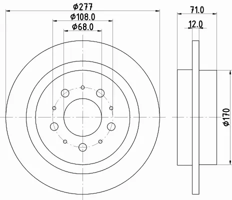 HELLA TARCZA HAMULCOWA 8DD 355 107-101 