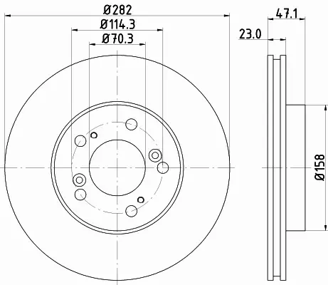 HELLA PAGID TARCZA HAMULCOWA 8DD 355 107-131 