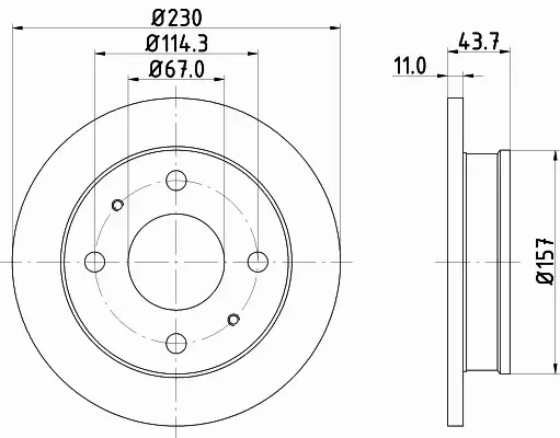 HELLA PAGID TARCZA HAMULCOWA 8DD 355 107-171 