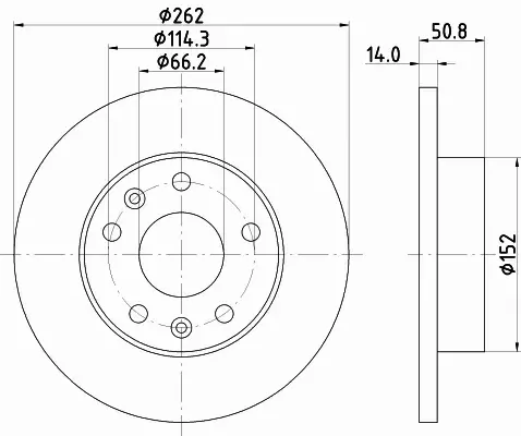 HELLA PAGID TARCZA HAMULCOWA 8DD 355 107-181 