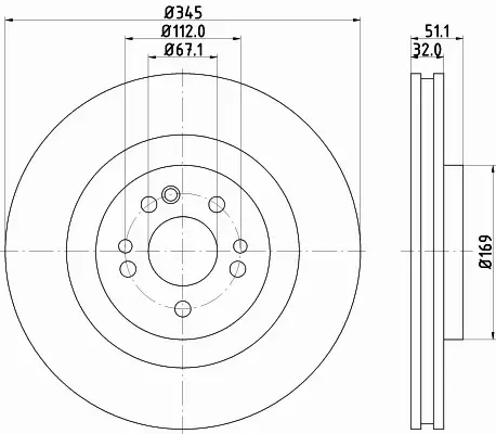 HELLA PAGID TARCZA HAMULCOWA 8DD 355 129-741 