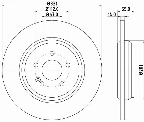 HELLA TARCZA HAMULCOWA 8DD 355 107-241 