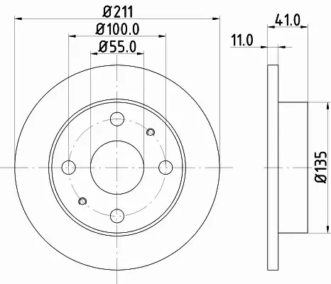 HELLA PAGID TARCZA HAMULCOWA 8DD 355 107-291 