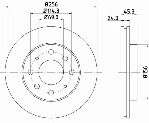 HELLA PAGID TARCZA HAMULCOWA 8DD 355 107-321 