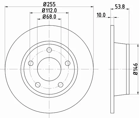 HELLA TARCZA HAMULCOWA 8DD 355 107-351 