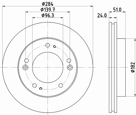 HELLA PAGID TARCZA HAMULCOWA 8DD 355 107-381 