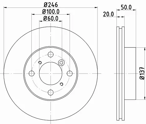 HELLA PAGID TARCZA HAMULCOWA 8DD 355 107-391 