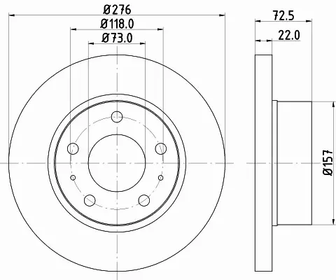 HELLA TARCZA HAMULCOWA 8DD 355 107-401 