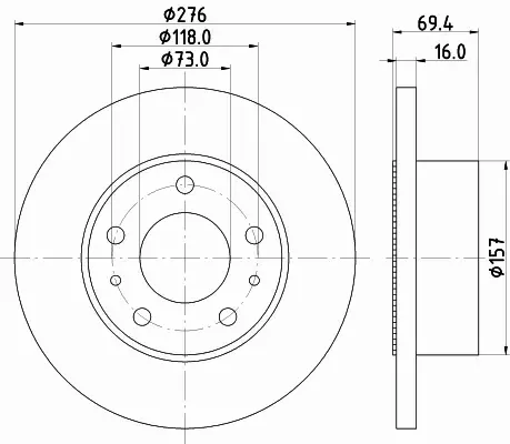 HELLA PAGID TARCZA HAMULCOWA 8DD 355 107-421 