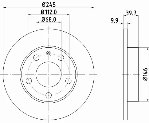 HELLA TARCZA HAMULCOWA 8DD 355 107-541 