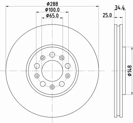 HELLA TARCZA HAMULCOWA 8DD 355 127-581 