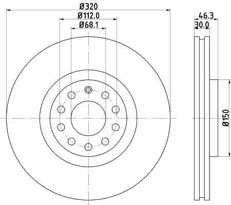 HELLA TARCZA HAMULCOWA 8DD 355 127-591 