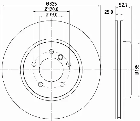 HELLA PAGID TARCZA HAMULCOWA 8DD 355 127-601 