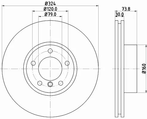 HELLA PAGID TARCZA HAMULCOWA 8DD 355 107-711 