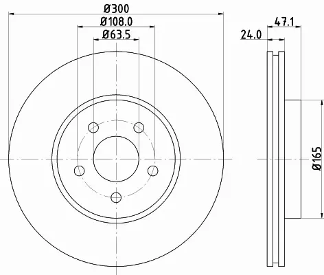 HELLA PAGID TARCZA HAMULCOWA 8DD 355 108-041 