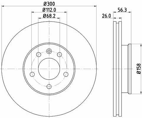 HELLA PAGID TARCZA HAMULCOWA 8DD 355 108-081 