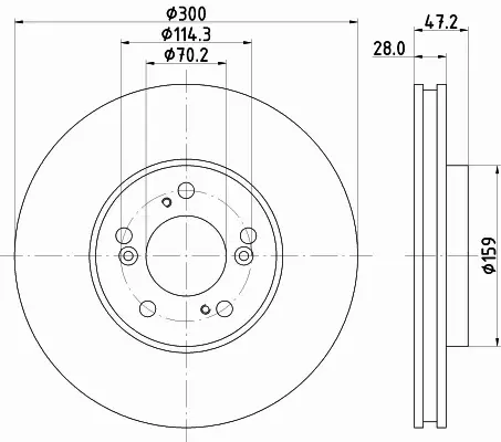 HELLA PAGID TARCZA HAMULCOWA 8DD 355 108-141 