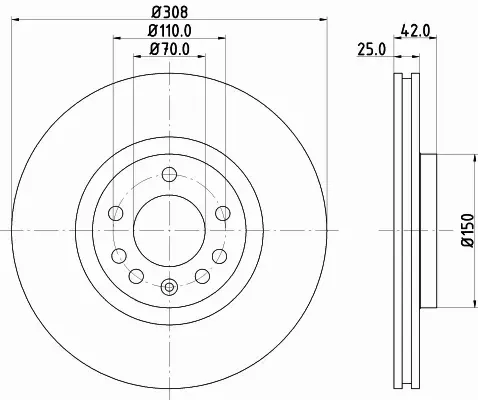 HELLA PAGID TARCZA HAMULCOWA 8DD 355 108-231 