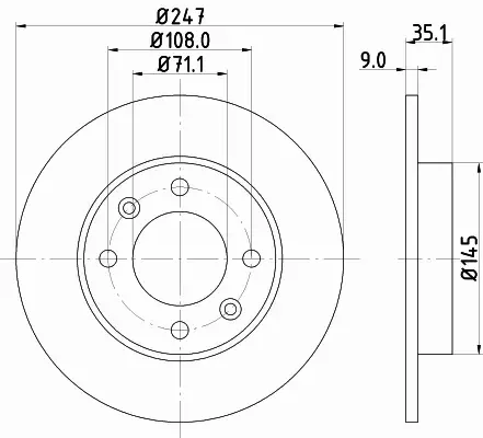 HELLA TARCZA HAMULCOWA 8DD 355 108-391 