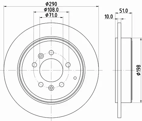 HELLA PAGID TARCZA HAMULCOWA 8DD 355 108-431 