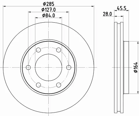 HELLA TARCZA HAMULCOWA 8DD 355 108-531 