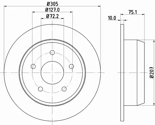 HELLA PAGID TARCZA HAMULCOWA 8DD 355 108-611 