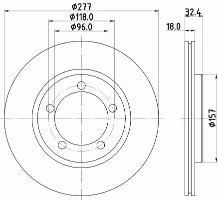 HELLA PAGID TARCZA HAMULCOWA 8DD 355 108-681 