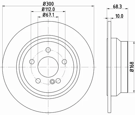 HELLA TARCZA HAMULCOWA 8DD 355 108-841 