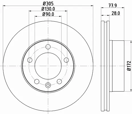 HELLA TARCZA HAMULCOWA 8DD 355 127-791 