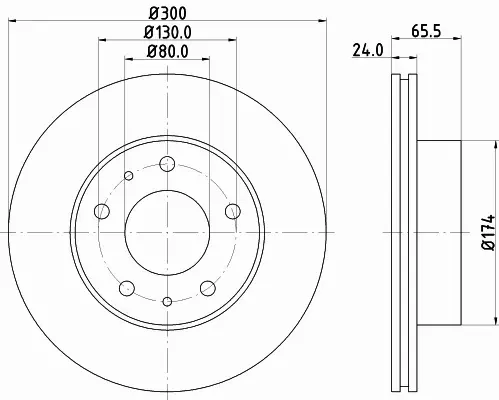 HELLA TARCZA HAMULCOWA 8DD 355 127-821 