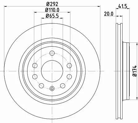 HELLA TARCZA HAMULCOWA 8DD 355 109-191 