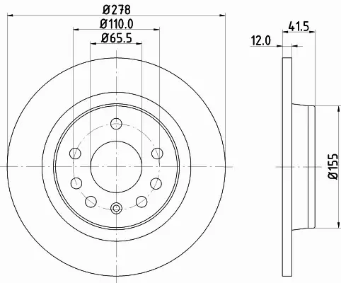 HELLA TARCZA HAMULCOWA 8DD 355 109-211 