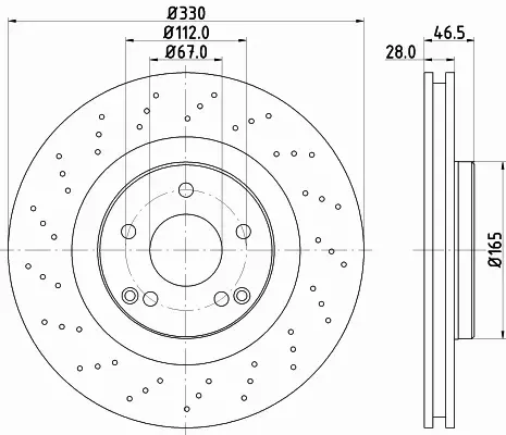 HELLA PAGID TARCZA HAMULCOWA 8DD 355 109-411 