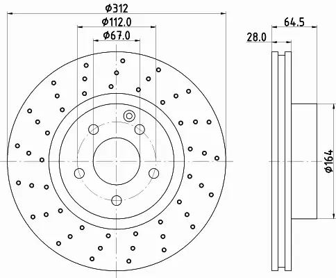 HELLA PAGID TARCZA HAMULCOWA 8DD 355 127-941 