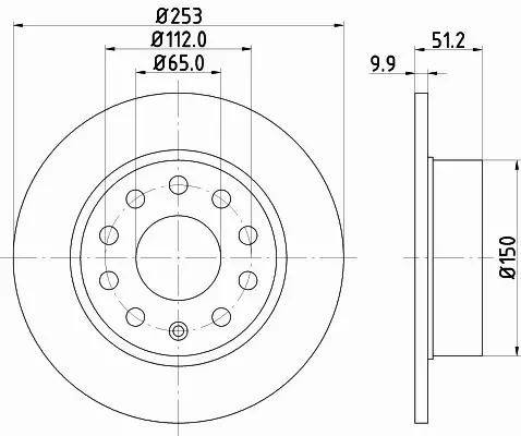 HELLA TARCZA HAMULCOWA 8DD 355 109-601 