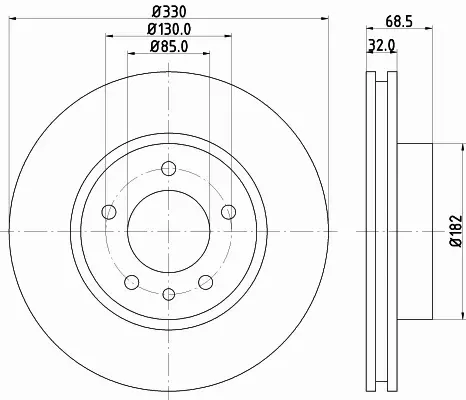 HELLA TARCZA HAMULCOWA 8DD 355 109-721 