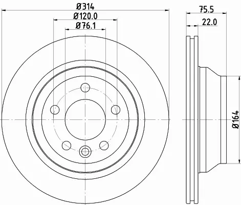 HELLA PAGID TARCZA HAMULCOWA 8DD 355 109-801 