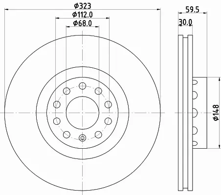 HELLA PAGID TARCZA HAMULCOWA 8DD 355 118-611 