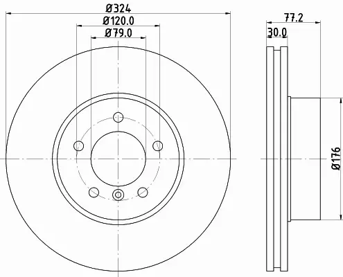 HELLA PAGID TARCZA HAMULCOWA 8DD 355 128-111 