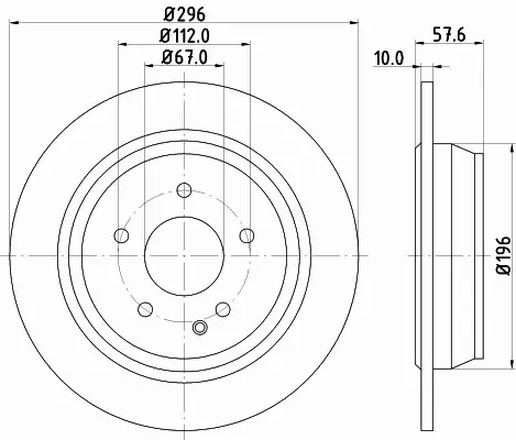 HELLA TARCZA HAMULCOWA 8DD 355 110-091 