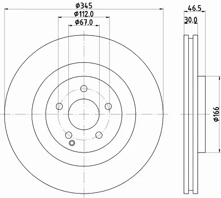 HELLA PAGID TARCZA HAMULCOWA 8DD 355 110-111 