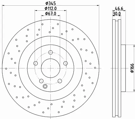 HELLA PAGID TARCZA HAMULCOWA 8DD 355 128-141 