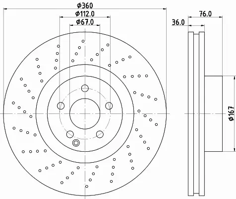 HELLA TARCZA HAMULCOWA 8DD 355 110-181 