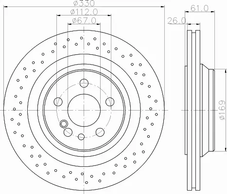 HELLA PAGID TARCZA HAMULCOWA 8DD 355 110-191 