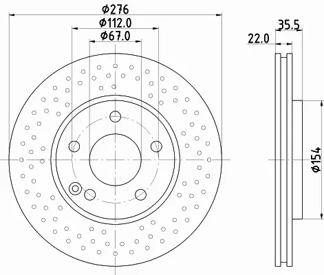 HELLA PAGID TARCZA HAMULCOWA 8DD 355 110-211 