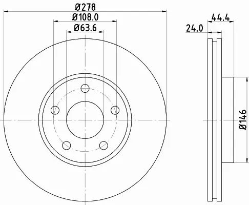 HELLA TARCZA HAMULCOWA 8DD 355 110-281 