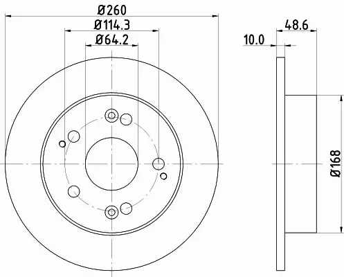 HELLA TARCZA HAMULCOWA 8DD 355 110-311 